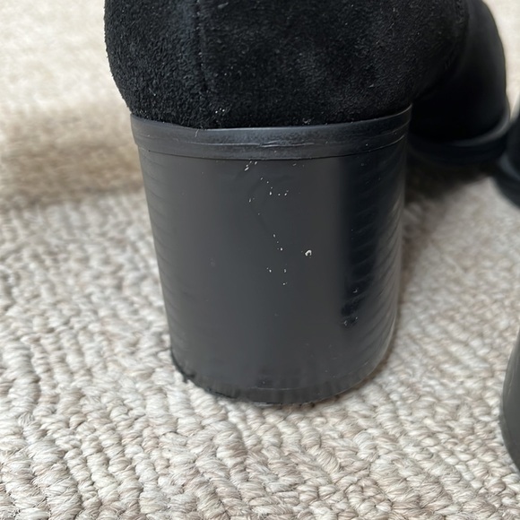 Vince Camuto Zelcinna Water-Repellent Mid-Shaft Black Suede Block Heel Boot sz 9 - Picture 8 of 11